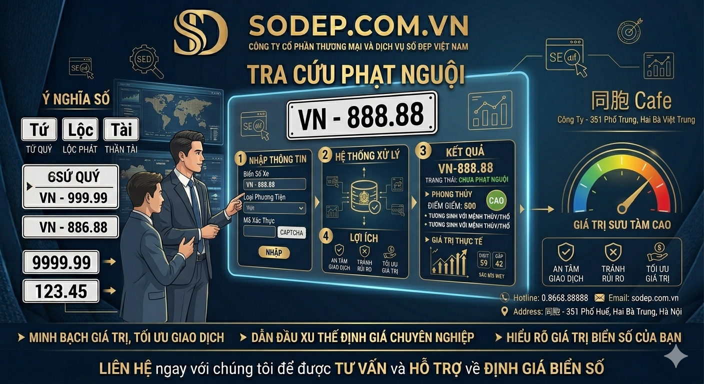 Dịch vụ Tra Cứu Phạt Nguội toàn quốc chuyên nghiệp và minh bạch tại SODEP.COM.VN